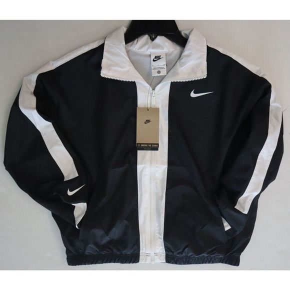 Nike DV3006 010 Women's Sz Small Black/White Full Zip Windbreaker Jacket $100 - Picture 5 of 6